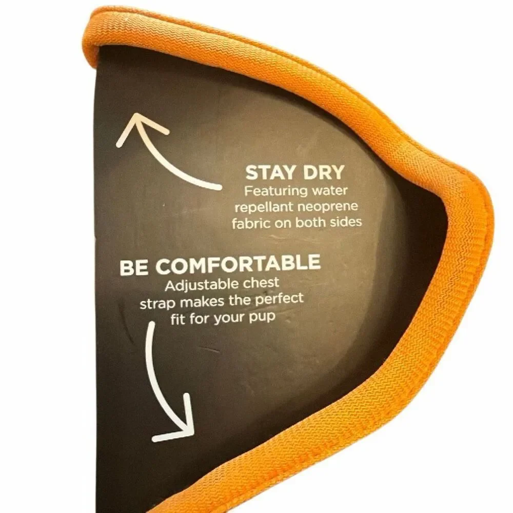 Lucky & co. reversible Dog Harness size S safari animals/ stripped orange + gray
